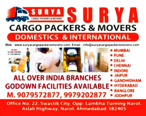 Welcome To Surya Cargo Packers & Movers